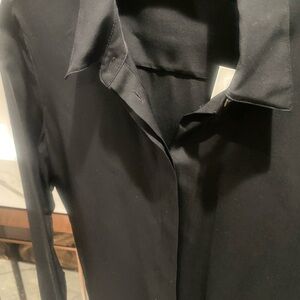 Theory Black Fitted Shirt